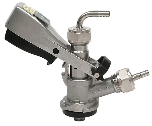Stainless S coupler — ¼-inch barbs